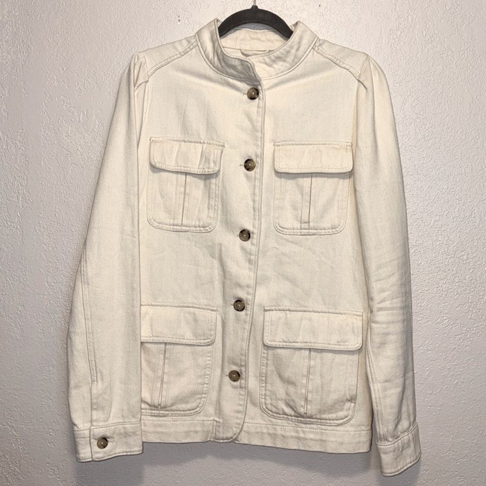Old Navy Cream Cotton jacket size Small Tall